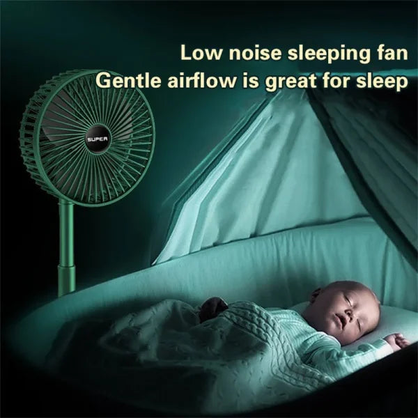 Rechargeable – Portable Telescopic Folding Fan Table Desk Fan