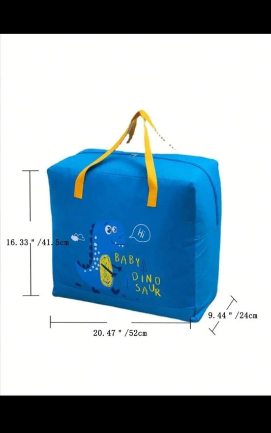 Baby Dinosaur Cloth Organizer And Storage Handbag Portable | Portable Storage Bag | ( Random Color & Mix Design )